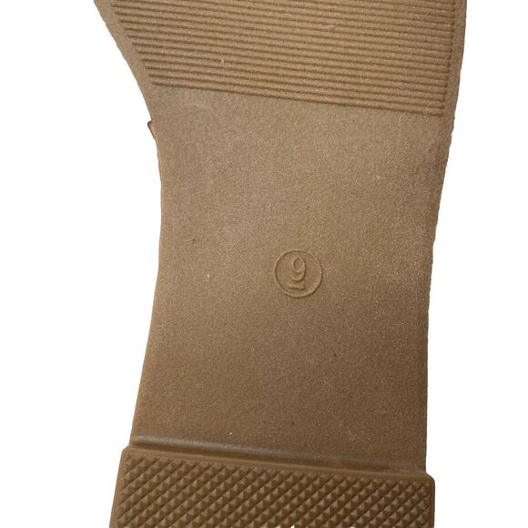 CATO Comfort Granny Square Crochet Embroidery Tan Cream Flower Sandals Size 9 - Picture 5 of 7